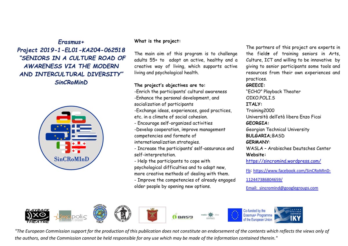 Seniors in A Culture Road Of Awareness Via The Modern and Intercultural Diversity